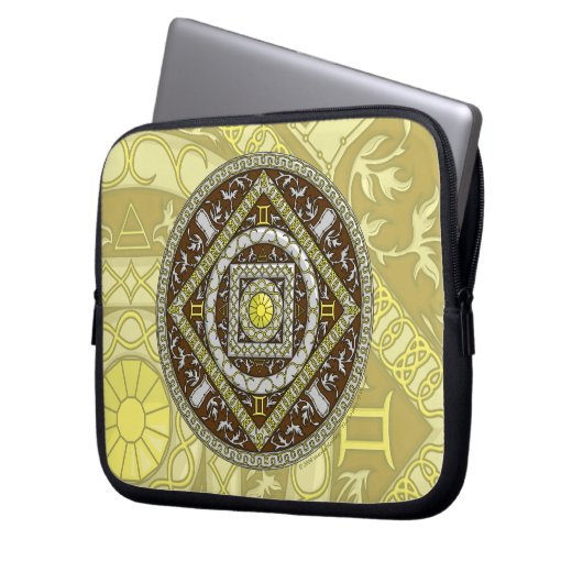 Gemini Mandala Laptop Case (Vorderseite Links)