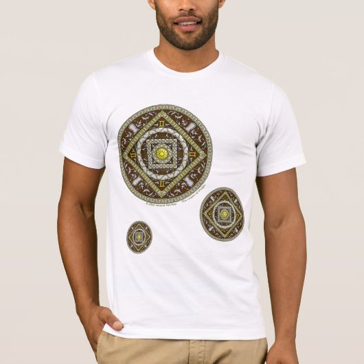Gemini Mandala Men Light Shirt (Vorderseite)
