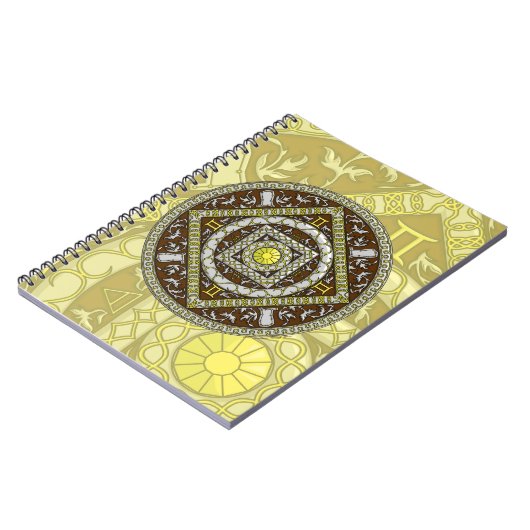 Gemini Mandala Notebook Notizblock (Linke Seite)