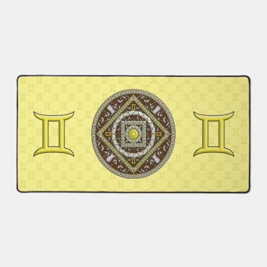 Gemini Mandala Schreibtischunterlage (Vorderseite)