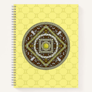 Gemini Mandala Spiral Notebook Notizblock