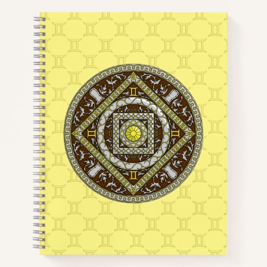 Gemini Mandala Spiral Notebook Notizblock (Vorderseite)