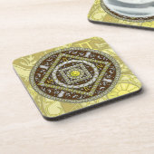 Gemini Mandala Square Untersetzer (Linke Seite)