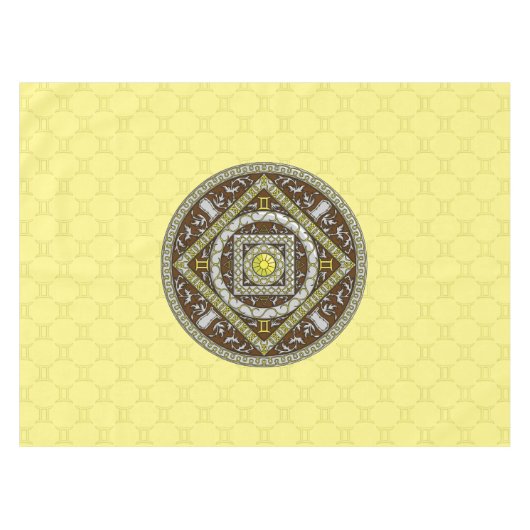 Gemini Mandala Tablecloth Tischdecke (Vorderseite (Horizontal))