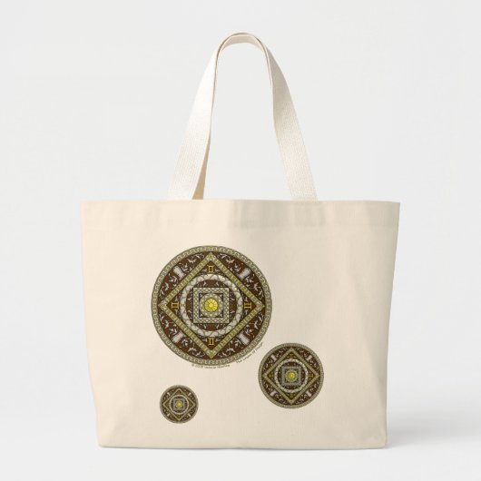Gemini Mandala-Tasche Jumbo Stoffbeutel (Vorne)