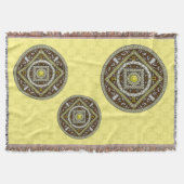 Gemini Mandala Throw Blanket Decke (Vorderseite)