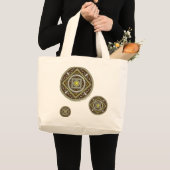 Gemini Mandala Tote Bag Jumbo Stoffbeutel (Vorderseite (Produkt))