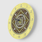 Gemini-Mandala-Uhr Große Wanduhr (Winkel)