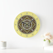 Gemini-Mandala-Uhr Große Wanduhr (Zuhause)