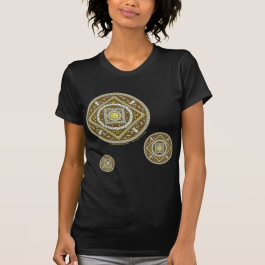 Gemini Mandala Women's Dark Shirt (Vorderseite)