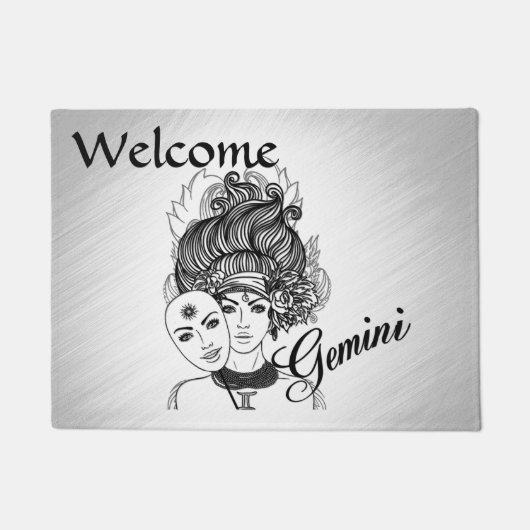 Gemini Masked Lady Zodiac Fußmatte (Vorderseite)