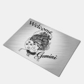 Gemini Masked Lady Zodiac Fußmatte (Schrägansicht)