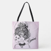 Gemini Masked Lady Zodiac Pink Tasche (Vorderseite)