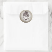 Gemini Masked Lady Zodiac Runder Aufkleber (Tasche)
