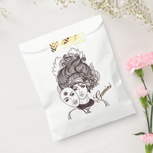 Gemini Masked Lady Zodiac Rustic Geschenktütchen (Versiegelt)