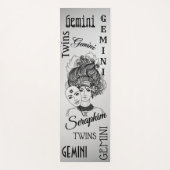 Gemini Masked Lady Zodiac Silver Personal Yogamatte (Vorderseite)