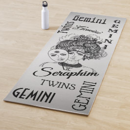 Gemini Masked Lady Zodiac Silver Personal Yogamatte