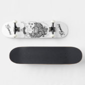 Gemini Masked Lady Zodiac Skateboard (Horizontal)