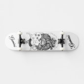Gemini Masked Lady Zodiac Skateboard (Horizontal)