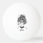 Gemini Masked Lady Zodiac Tischtennisball (Vorderseite)