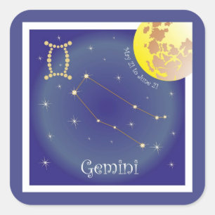 Gemini May 21 to June 21 Aufkleber