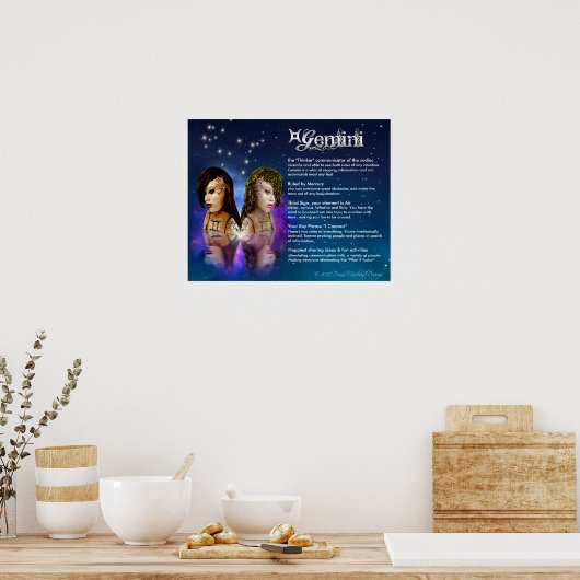 Gemini-Merkmale Poster (Küche)