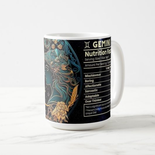 Gemini Nährwert Kaffeetasse (VorderseiteRechts)