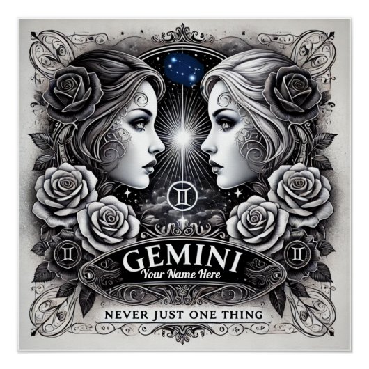 Gemini "Never Just One Ding" Glossy Poster (Vorderseite)