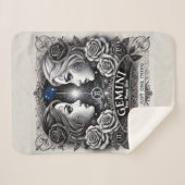 Gemini "Never Just One Ding" Sherpa Blanket Sherpadecke (Vorderseite (Horizontal))