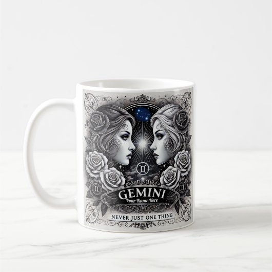Gemini "Never Just One Ding" Zodiac-Tasse Kaffeetasse (Links)