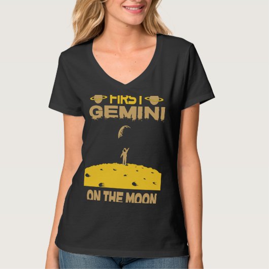 Gemini On The Moon T-Shirt (Vorderseite)