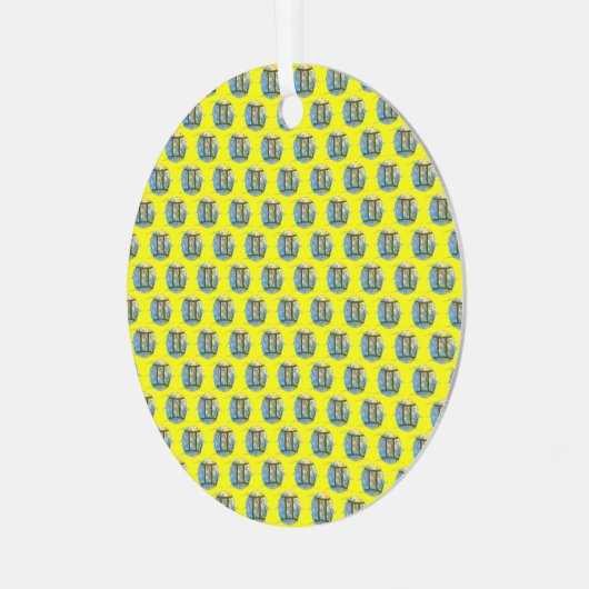 Gemini Ornament Aus Metall (Vorderseite links)