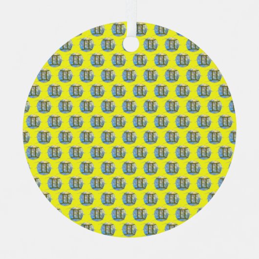 Gemini Ornament Aus Metall (Vorderseite)