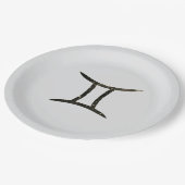 Gemini Party 9" Runde Paper Teller (Schrägansicht)