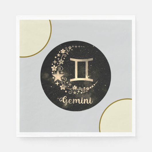 Gemini Party Napkins Serviette (Vorderseite)