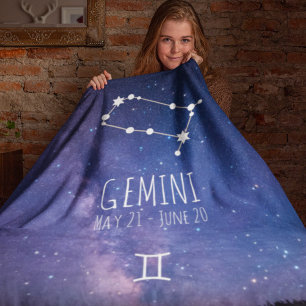 Gemini Personalisierte Sternbilder Fleecedecke