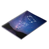 Gemini | Personalisierte Sternbilder Notizblock (Linke Seite)