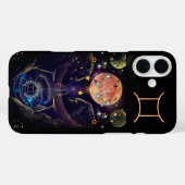 Gemini Phone Case, schwarz Case-Mate iPhone Hülle (Rückseite (Horizontal))