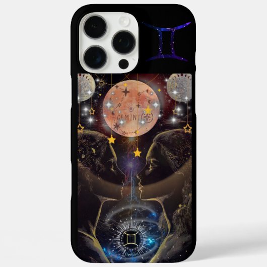 Gemini Phone Case, schwarz Case-Mate iPhone Hülle (Rückseite)