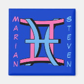 Gemini & Pisces PkBl Magnet (Vorne)