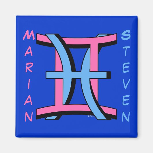 Gemini & Pisces PkBl Magnet (Vorne)