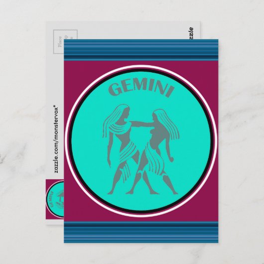 Gemini Postkarte (Vorne/Hinten)