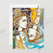 Gemini Postkarte (Vorne/Hinten)