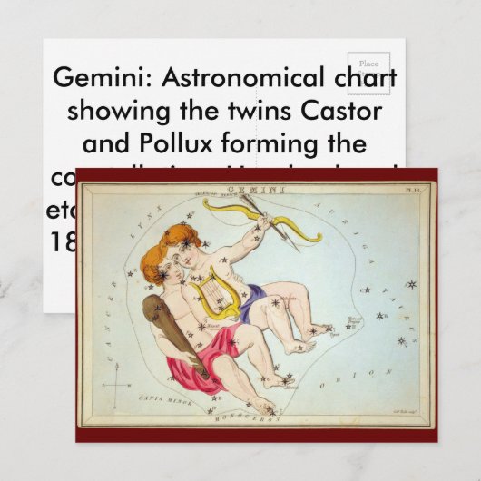 Gemini Postkarte (Vorne/Hinten)