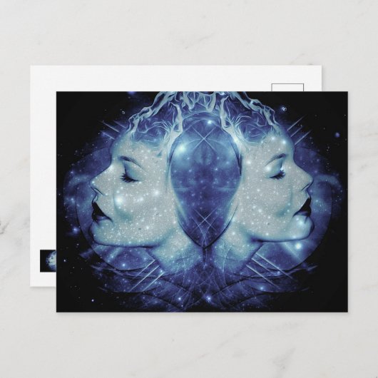 Gemini Postkarte (Vorne/Hinten)