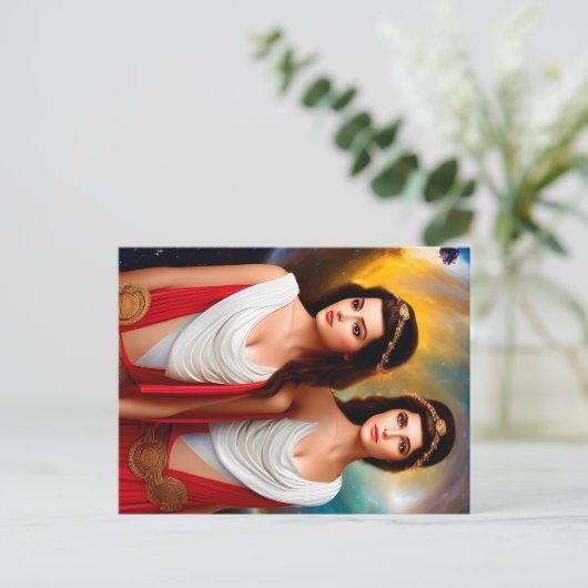 Gemini Postkarte (Stehend Vorderseite)