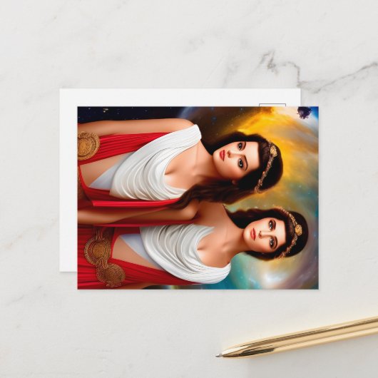 Gemini Postkarte (Vorderseite/Rückseite Beispiel)