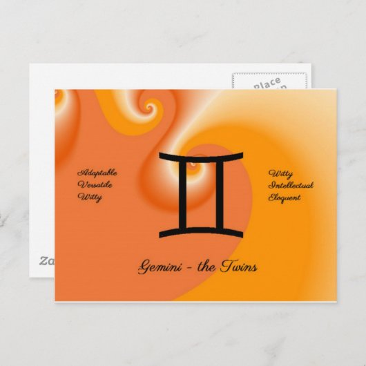Gemini Postkarte (Vorne/Hinten)