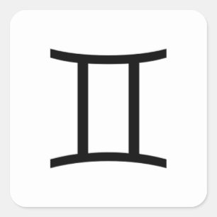 Gemini Quadratischer Aufkleber