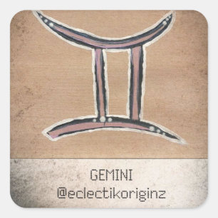 Gemini Quadratischer Aufkleber